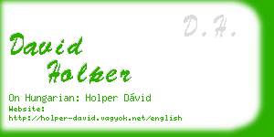 david holper business card